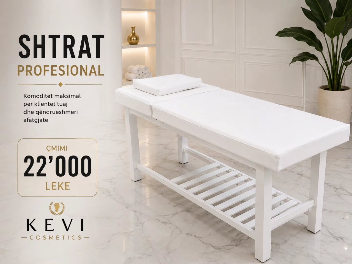 Shtrat profesional estetik i bardhë