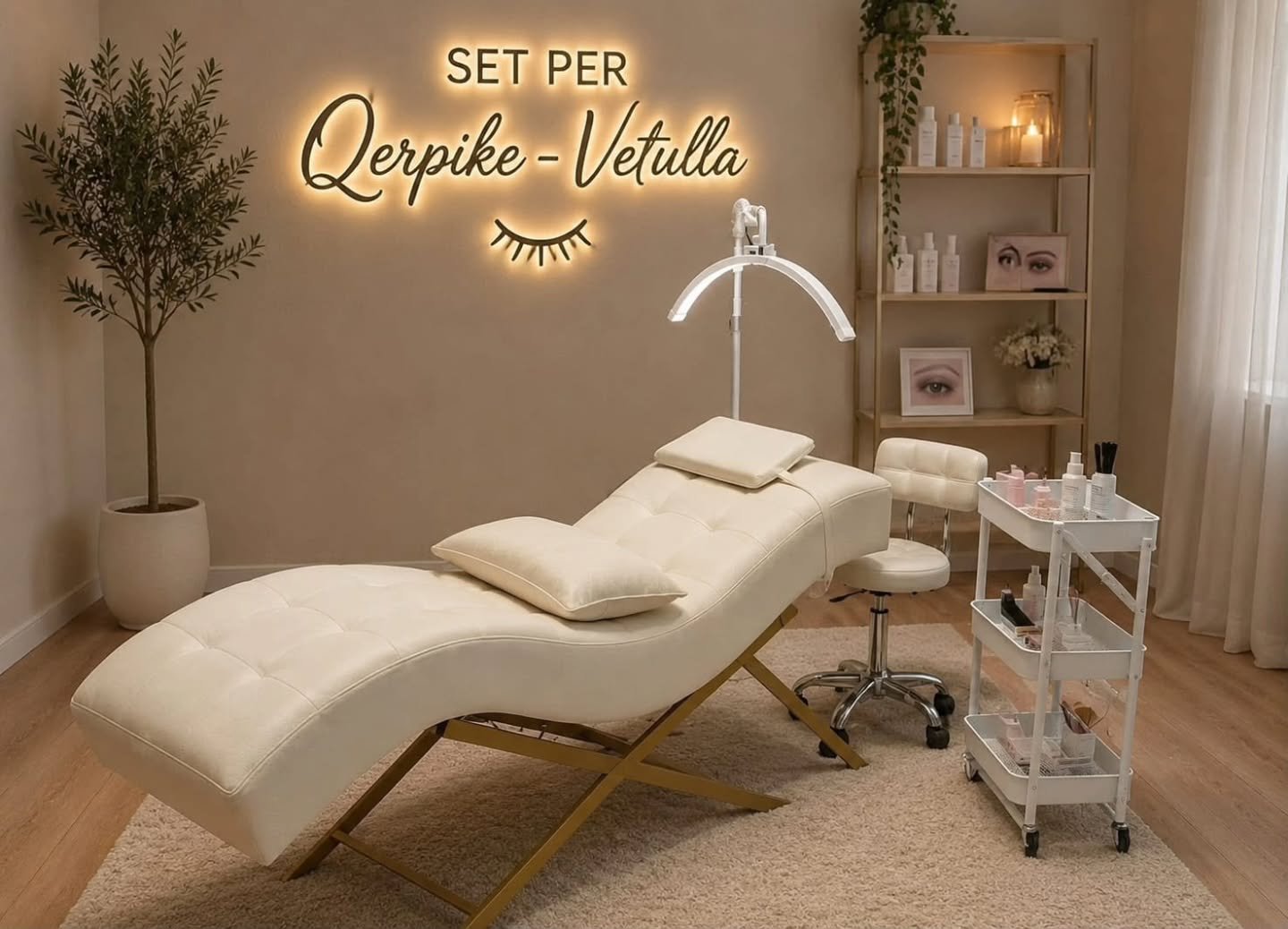 Set për qerpikë dhe vetulla me krevat bezhë