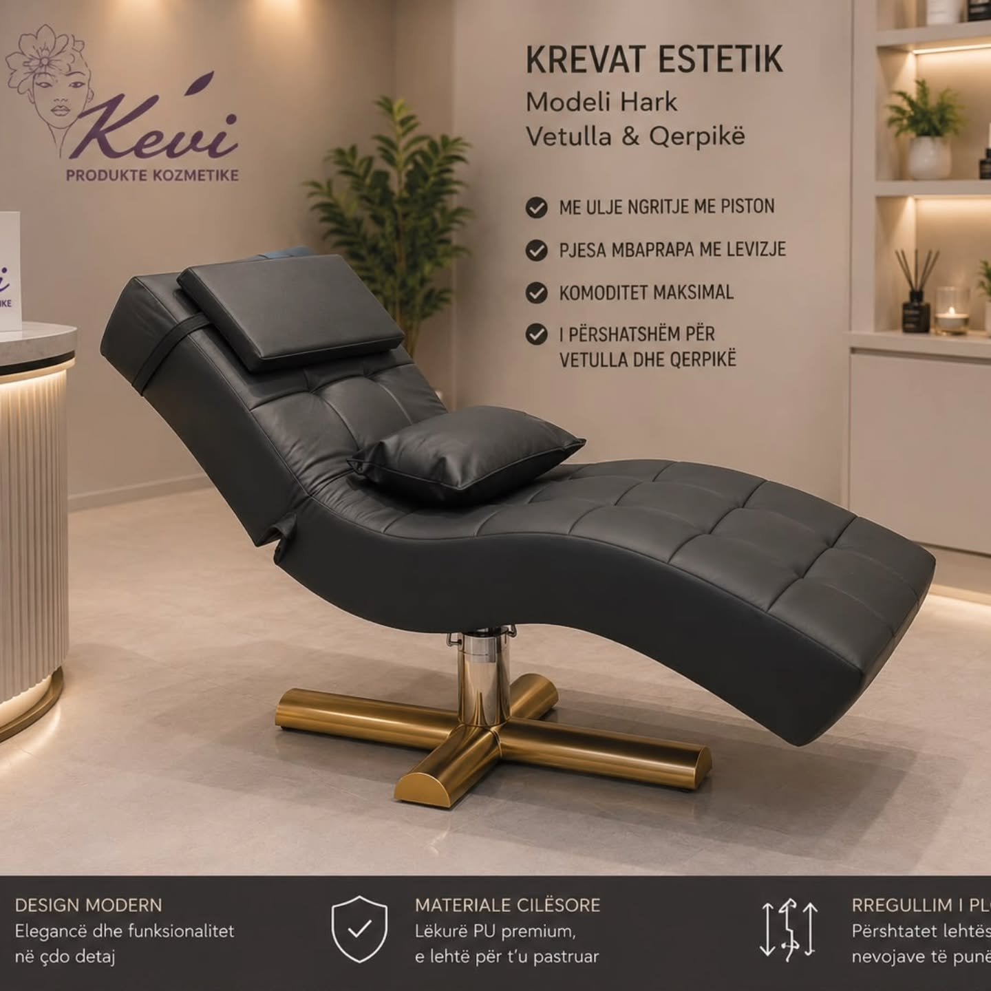 Krevat estetik i zi për vetulla dhe qerpikë