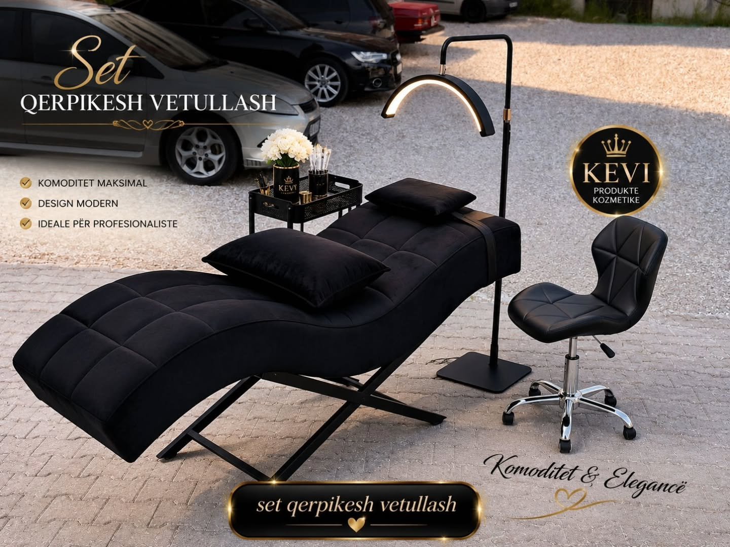 Set qerpikësh dhe vetullash me krevat të zi
